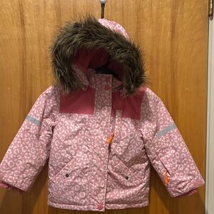 Mini Boden Pink and White Patterned Jacket